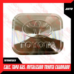 CALCOMANIA TAPA GASOLINA METALIZADO TOYOTA CUADRADO