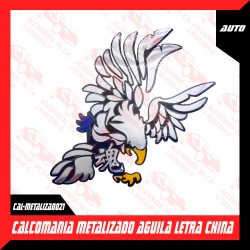 CALCOMANIA METALIZADO AGUILA LETRA CHINA