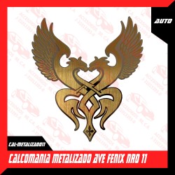 CALCOMANIA METALIZADO AVE FENIX NRO 11