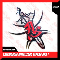 CALCOMANIA METALIZADO ESPADA NRO 1