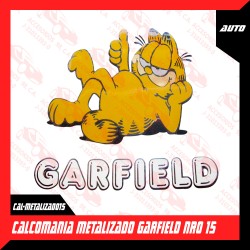 CALCOMANIA METALIZADO GARFIELD NRO 15