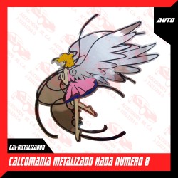 CALCOMANIA METALIZADO HADA NUMERO 8