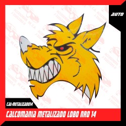 CALCOMANIA METALIZADO LOBO NRO 14